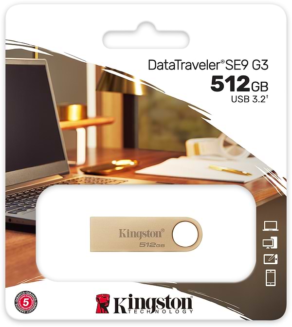 Фото - Флеш USB Kingston DT SE9 G3 512GB USB 3.2 Gold (DTSE9G3/512GB)