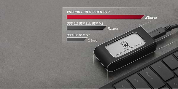 Фото - SSD-накопичувач зовнішній Kingston XS2000 BoC 500GB USB 3.2 Gen 2x2 IP55 Silver (SXS2000/500GA)