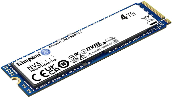 Фото - SSD-накопичувач внутрішній Kingston M.2 4000GB NV3, PCIe 4.0  NVMe (SNV3S/4000G)