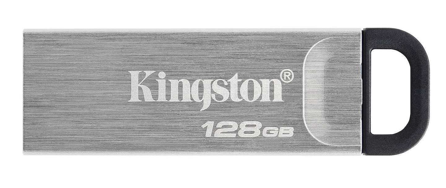 Флеш USB Kingston DataTraveler Kyson 128GB USB 3.2 Silver-Black (DTKN/128GB) - Фото 1