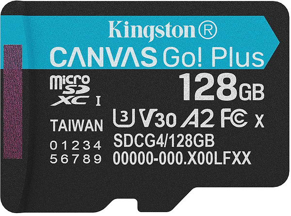 Фото - Карта памяти Kingston MicroSDXC 128GB Canvas Go! Plus G4 Class 10 UHS-I U3 V30 A2 (SDCG4/128GBSP)