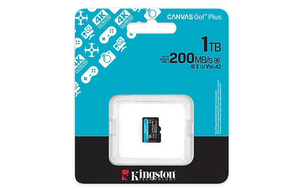 Фото - Карта памяти Kingston MicroSDXC 1TB Canvas Go! Plus G4 Class 10 UHS-I U3 V30 A2 (SDCG4/1TBSP)
