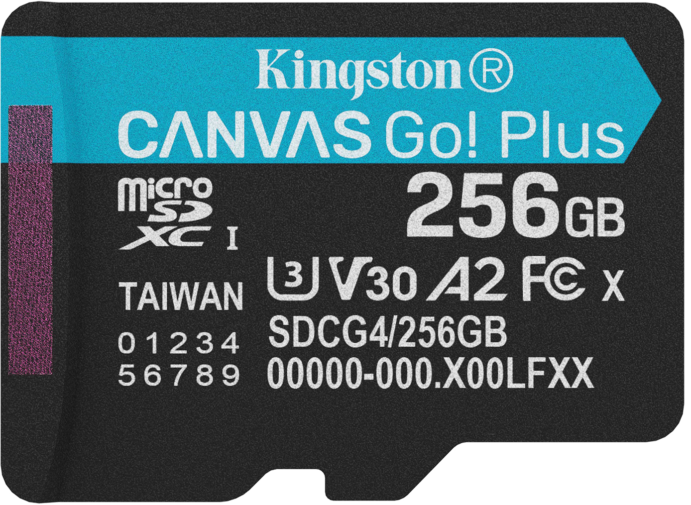 Карта пам'яті Kingston MicroSDXC 256GB Canvas Go! Plus G4 Class 10 UHS-I U3 V30 A2 (SDCG4/256GBSP) - Фото 1