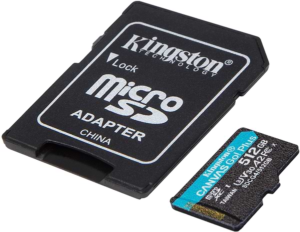 Фото - Уцінка - Карта пам'яті Kingston MicroSDXC 512GB Canvas Go! Plus G4 Class 10 UHS-I U3 V30 A2 + SD-adapter (SDCG4/512GB)