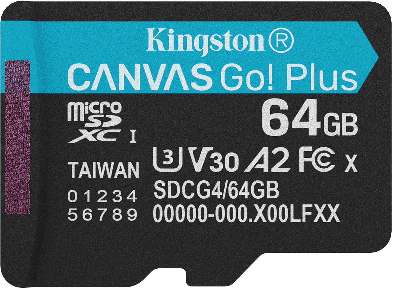 Карта памяти Kingston MicroSDXC 64GB Canvas Go! Plus G4 Class 10 UHS-I U3 V30 A2 (SDCG4/64GBSP)
