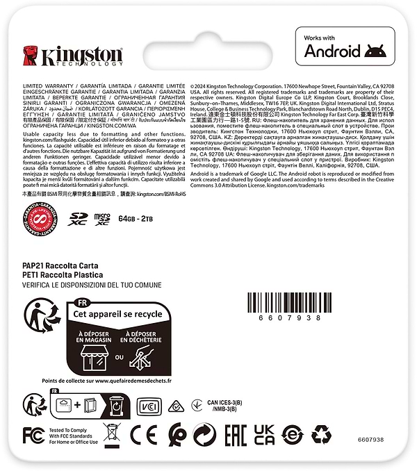 Фото - Карта памяти Kingston MicroSDXC 64GB Canvas Go! Plus G4 Class 10 UHS-I U3 V30 A2 + SD-adapter (SDCG4/64GB)