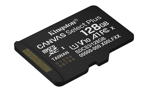 Фото - Карта памяти Kingston Canvas Select Plus Gen3 microSDXC 128GB Class 10 UHS-I U1 V10 A1 (SDCS3/128GBSP)
