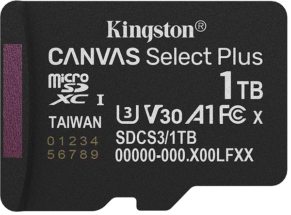 Фото - Карта памяти Kingston 1TB microSDXC Canvas Select Plus Gen 3 (SDCS3/1TBSP) Фото - Карта памяти Kingston 1TB microSDXC Canvas Select Plus Gen 3 (SDCS3/1TBSP)