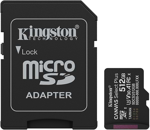 Фото - Карта пам'яті Kingston 512GB microSDXC Canvas Select Plus Gen3 (SDCS3/512GB) Фото - Карта пам'яті Kingston 512GB microSDXC Canvas Select Plus Gen3 (SDCS3/512GB)