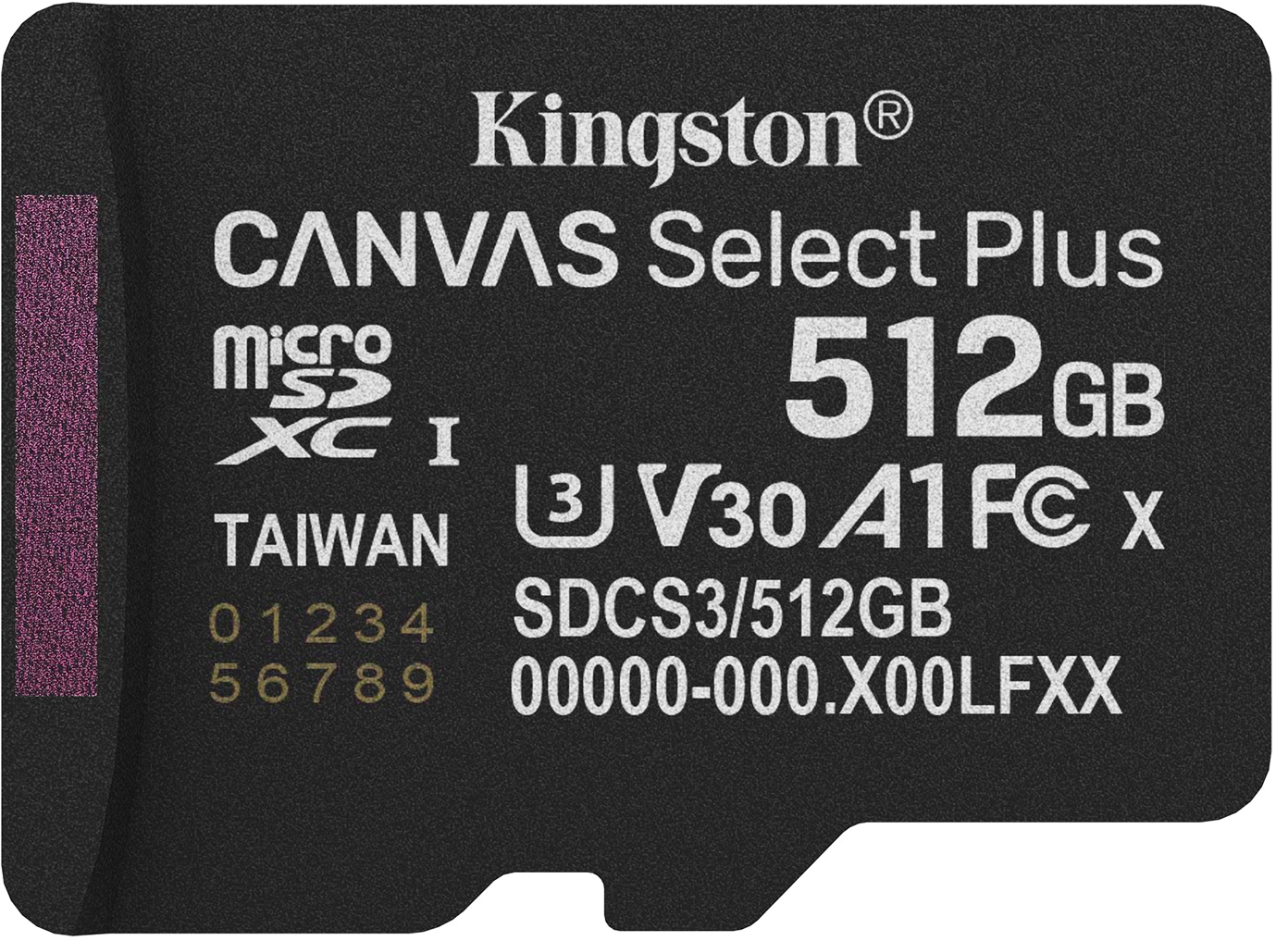 Карта пам'яті Kingston 512GB microSDXC Canvas Select Plus Gen3 (SDCS3/512GBSP) - Фото 1