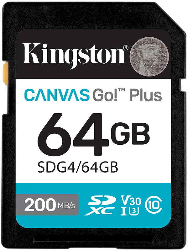 Фото - Карта памяти Kingston SDXC 64GB Canvas Go! Plus G4 Class 10 UHS-I U3 V30 (SDG4/64GB)