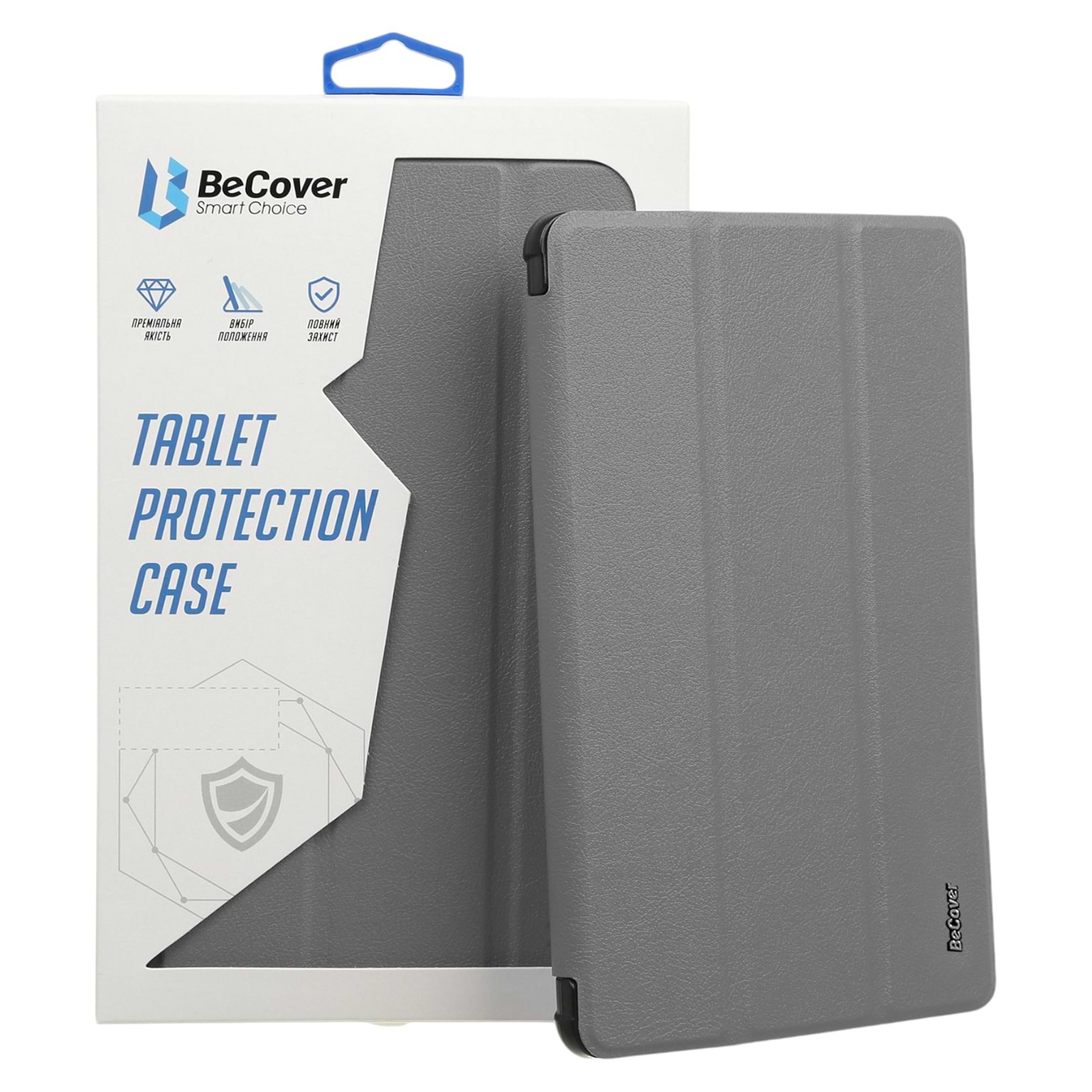 Чохол для планшету BeCover Tri Fold Soft TPU з кріпленням Apple Pencil for Apple iPad 10.2 2019/2020/2021 Gray (706744)