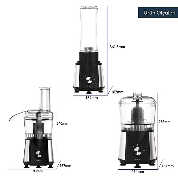 Фото - Уценка - Кухонный комбайн Kumtel HFP-02 Black