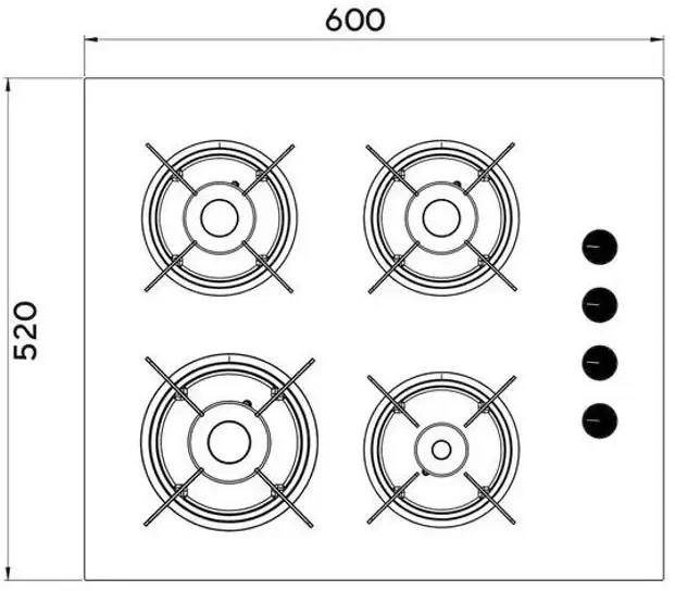 Фото - Варочная панель газовая Kumtel KO-40TAHDF BLACK