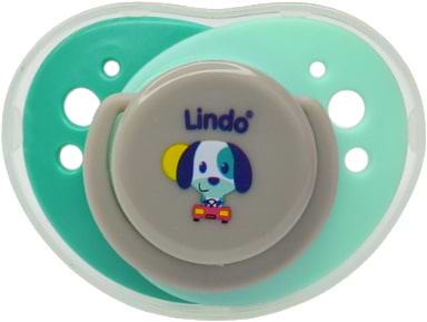 Ортодонтическая пустышка Lindo с прикусом 0-6 м (А 32/0-6 зел)