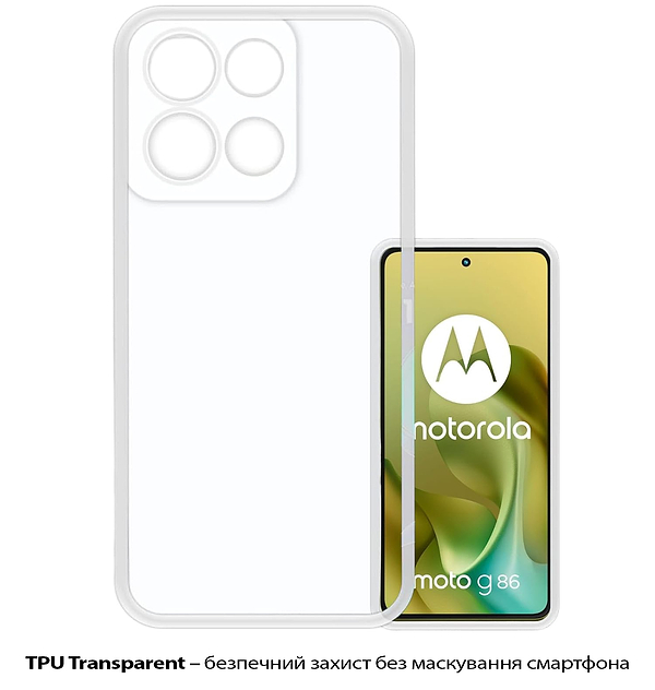 Фото - Чохол для смартфону BeCover for Motorola Moto G86 Transparancy (713769)