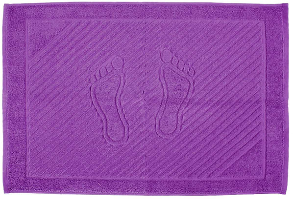 Фото - Рушник для ніг Ярослав махровий Ніжки т.бузковий 50х70 (43158)