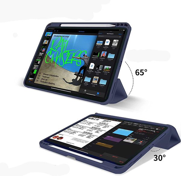 Фото - Чехол для планшета BeCover Tri Fold Soft TPU с креплением Apple Pencil for Apple iPad Air (4/5) 2020/2022 10.9'' Deep Blue (708454)