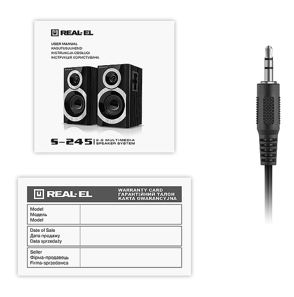 Фото - Компьютерная акустика компактная 2.0 REAL-EL S-245 Black (EL121200015)