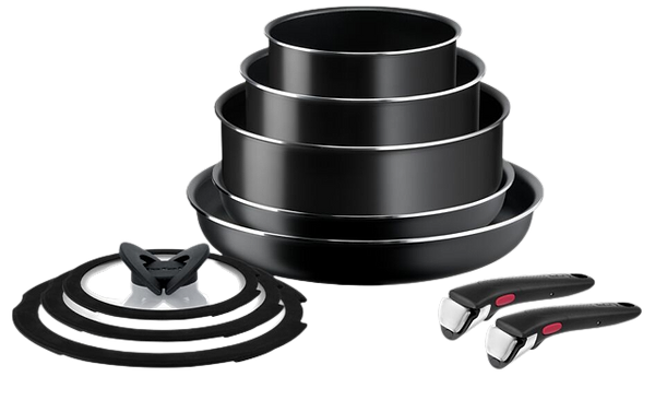 Фото - Набір посуду зі знімною ручкою Tefal L1539053 Ingenio Easy Cook & Clean 10 пр