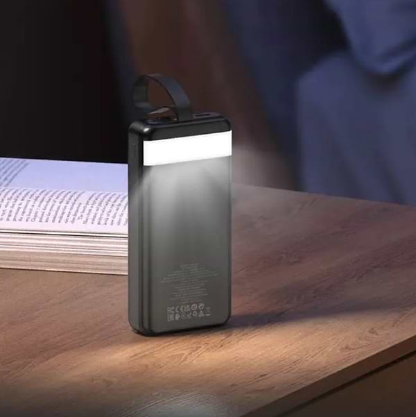 Фото - Батарея мобильная HOCO J123B Element PD20W+LCD+LED Lamp 30000 mAh Black