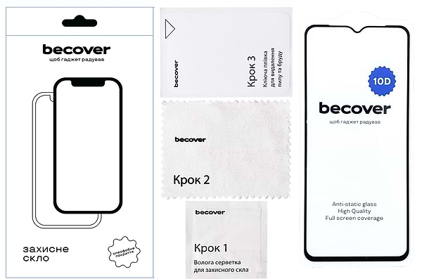 Фото - Захисне скло для смартфону BeCover Honor X6a 10D Black (711333)