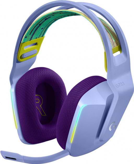Гарнитура беспроводная игровая Logitech G733 Lightspeed Lilac (981-000890) - Фото 1