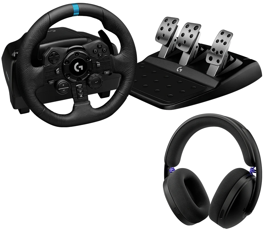 Кермо Logitech G923 Racing Wheel and Pedals for PS4/PS5 and PC + G325 Black (L991-000591)