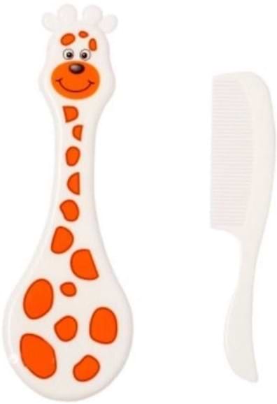 Набор расчесок для детских волос Lindo Жираф белый (Lі 600 бел)