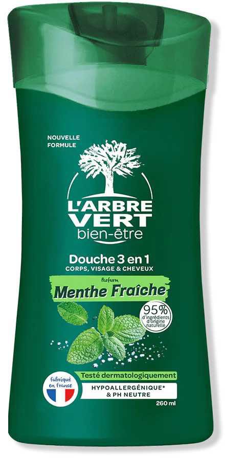 Фото - Гель для душу L'Arbre Vert 3в1 для чоловіків Свіжа м'ята 260 мл (3450601100420)