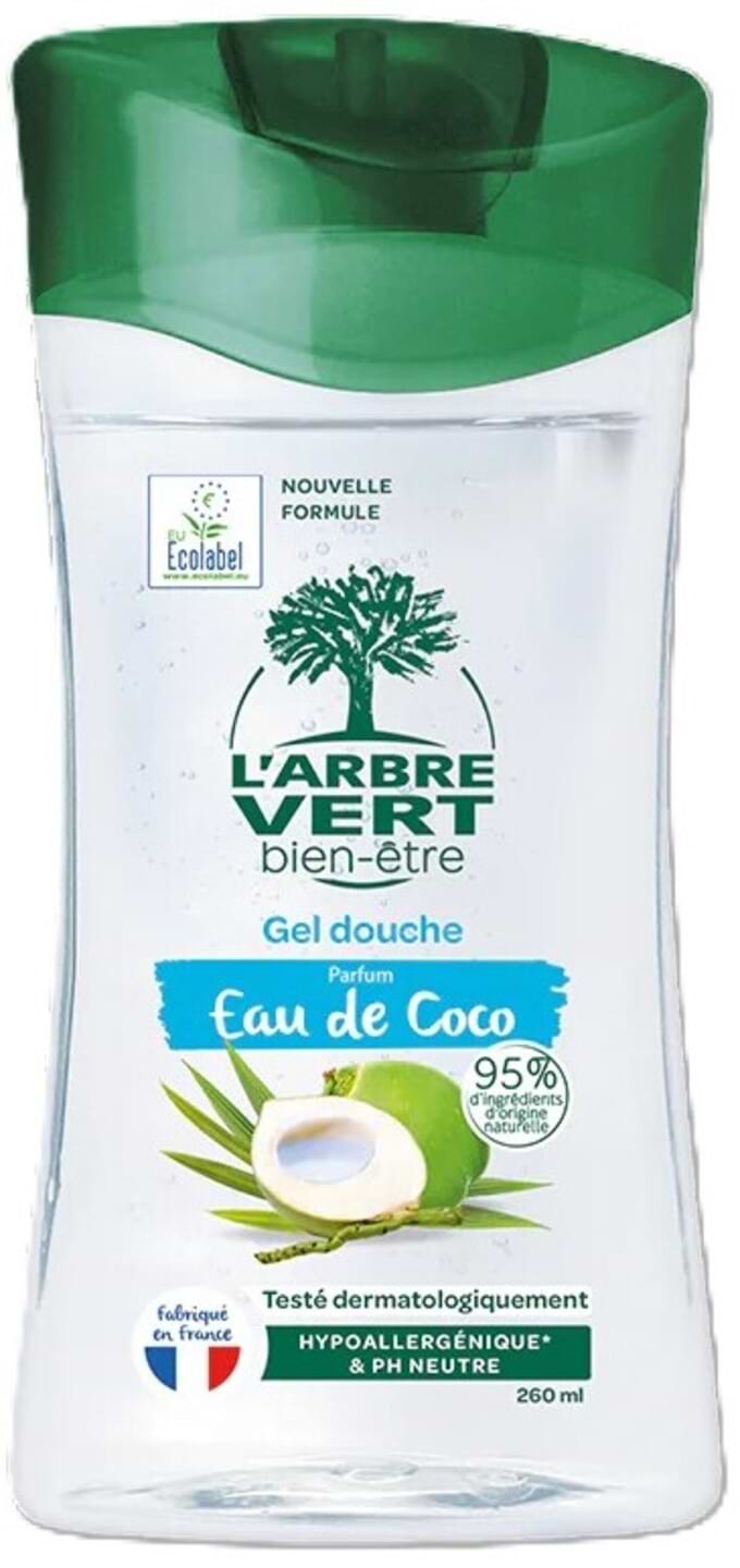 Крем-гель для душу L'Arbre Vert Освіжаючий з екстрактом кокосової води 260 мл (3450601100499)