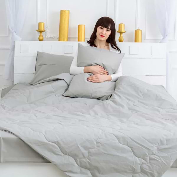 Фото - Одеяло летнее полуторное MirSon №2400 Light Gray 155x215 (2200003033304)