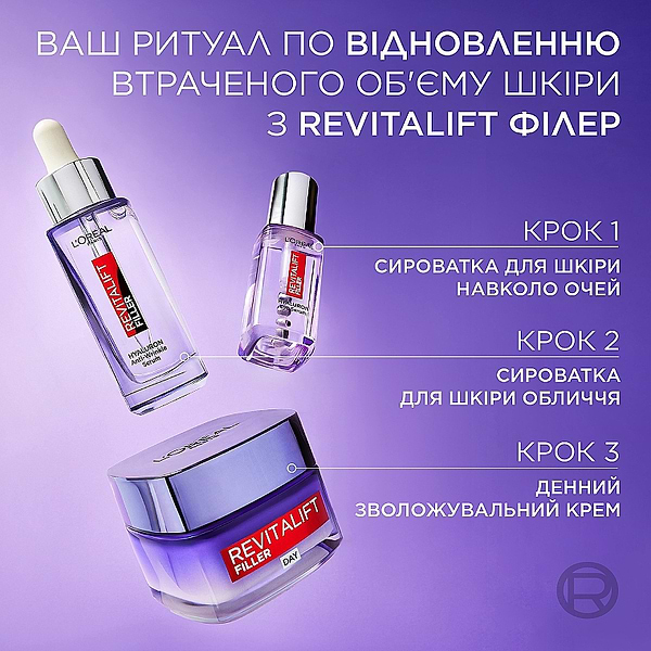Фото - Сыворотка для лица L'Oreal с Гиалуроновой кислотой для заполнения морщин 30 мл (3600523873845)
