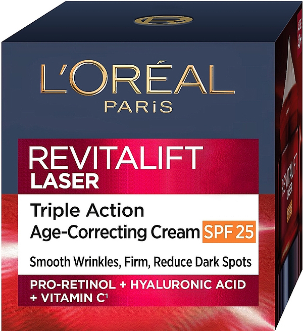 Фото - Крем для лица L'Oreal Revitalift Лазер х3 ден антивозрастной SPF 25 50 мл (3600523448746)