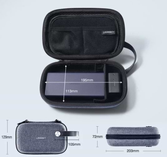 Фото - Чохол для жорсткого диска UGREEN LP152 Travel Storage Case Gray (50903)