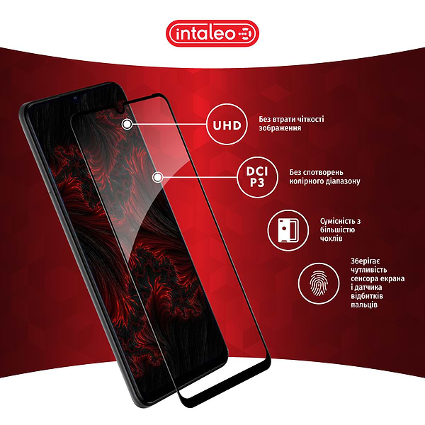 Фото - Захисне скло для смартфону Intaleo Full Glue for ZTE Blade A72 Black (1283126545573)