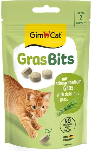 Ласощі для котів GimCat GrasBits таблетки з травою 40 г (4002064417653)