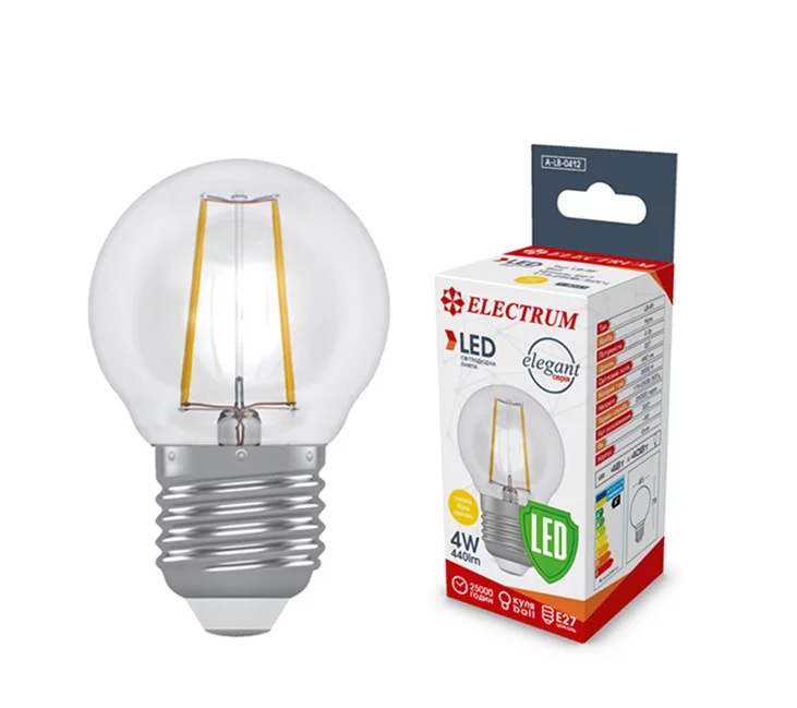 Лампочка светодиодная Electrum Filament 4W E27 2900K (A-LB-0412)