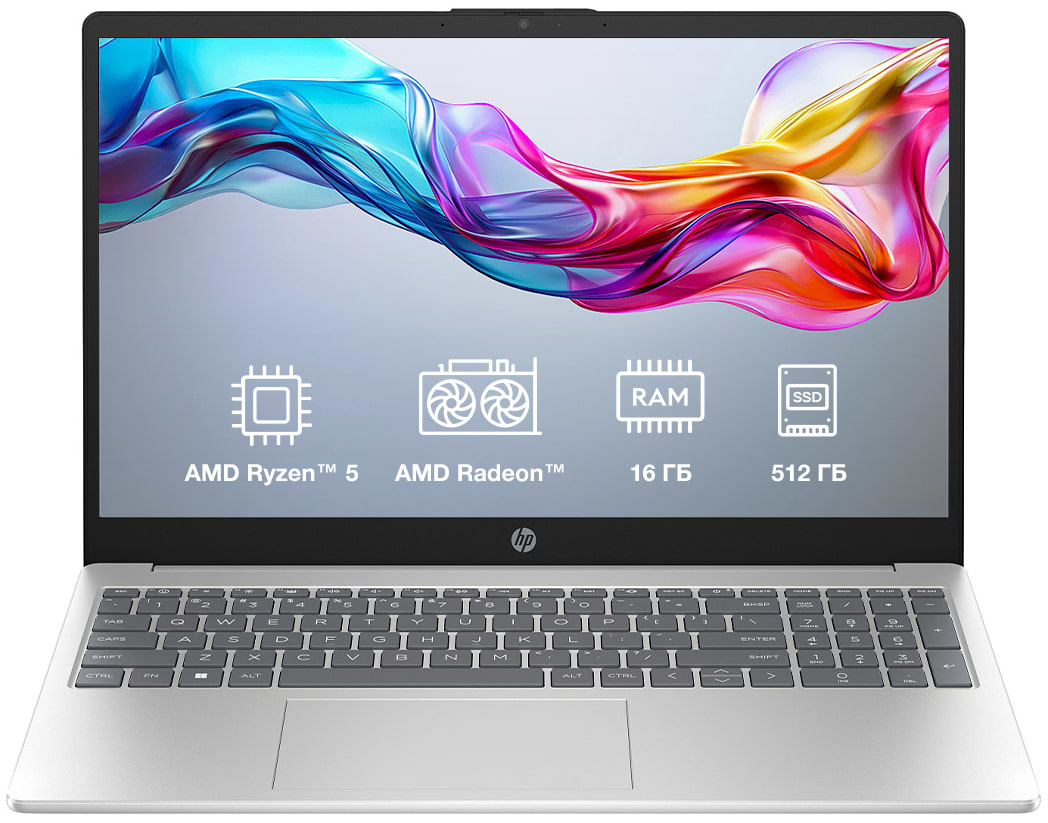 Ноутбук HP Laptop 15-fc0160ua (BF1J1EA) Natural Silver - Фото 1