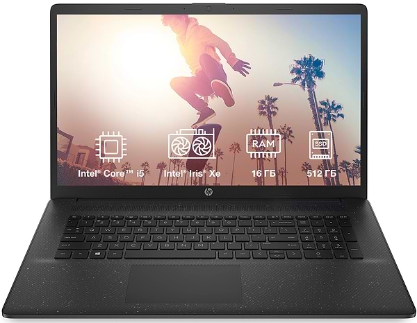 Фото - Ноутбук HP Laptop 17-cn3037ua (BF1M3EA) Jet Black