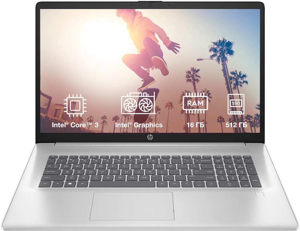 Ноутбук HP Laptop 17-cn4031ua (BR3E4EA) Natural Silver - Фото 1