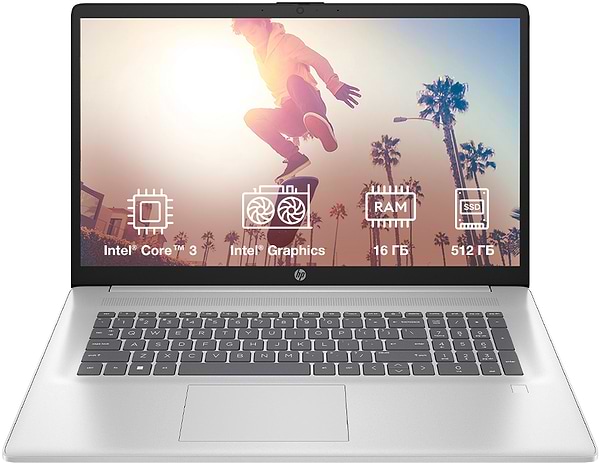 Фото - Ноутбук HP Laptop 17-cn4031ua (BR3E4EA) Natural Silver