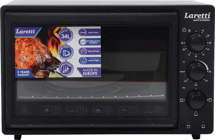 Піч електрична LARETTI LR-EC3403 Black - Фото 1