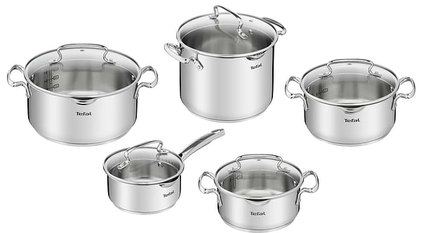 Фото - Набор посуды Tefal G719SA74 Duetto+ 10 пр. с ковшом (кастр. 24/22/20/18 с/кр., ковш 16 см с/кр)