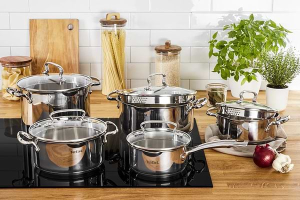 Фото - Набор посуды Tefal G719SA74 Duetto+ 10 пр. с ковшом (кастр. 24/22/20/18 с/кр., ковш 16 см с/кр)