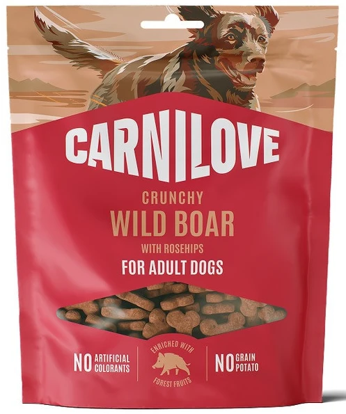 Ласощі для собак Carnilove Crunchy Snack Wild Boar with Rosehips хрусткі дикий кабан і шипшина 200 г (8595602582594)