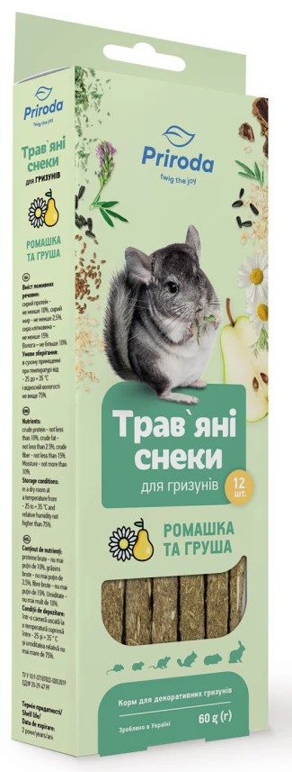 Ласощі для гризунів Природа ромашка та груша 60 г (4823082414109)