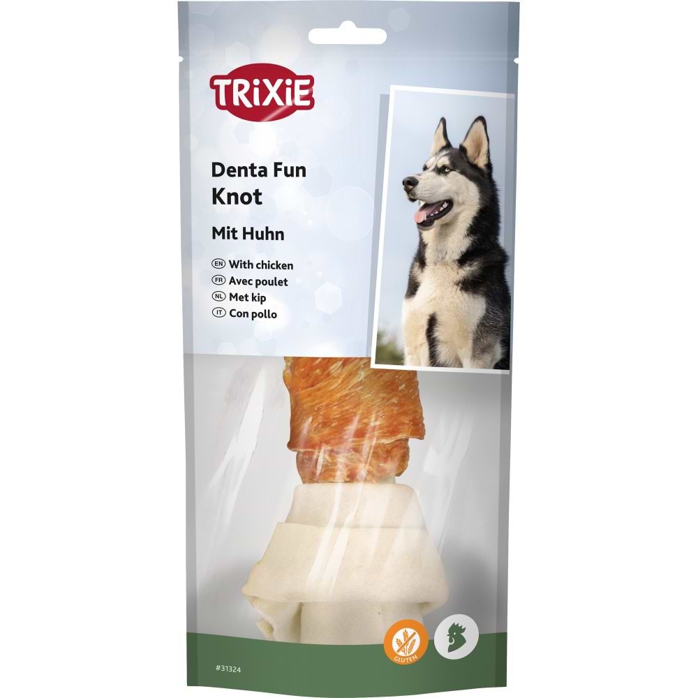 Ласощі для собак Trixie Denta Fun ддля чищення зубів з куркою 120 г (4011905313245)