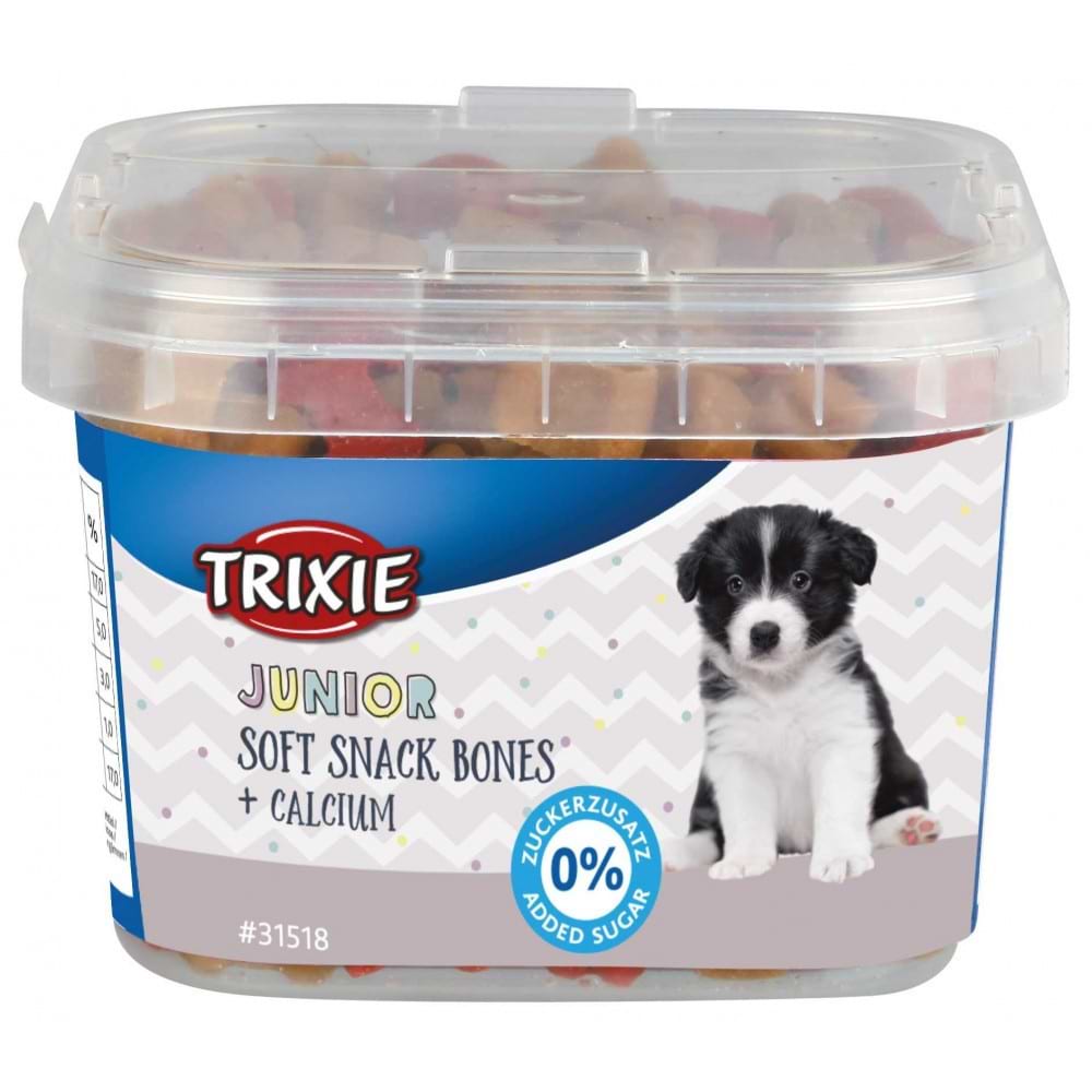 Ласощі дропси для собак Trixie з вітамінами для цуценят Junior Soft Snack Bones з кальцієм 140 г (4011905315188)