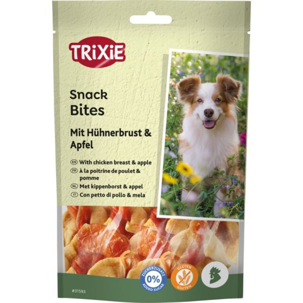 Ласощі для собак Trixie Bites with Chicken Breast&Apple з куркою та яблуком 100 г (4011905315935)